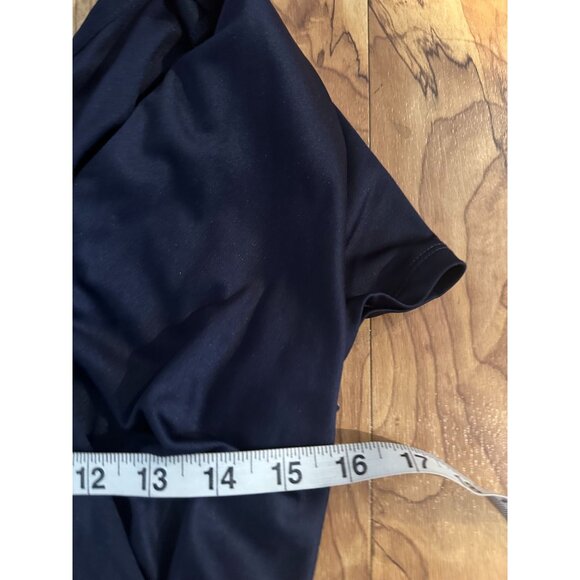 KOHKOH Cap Sleeve V-Neck Flowy Cocktail Party Gown Formal Attire Dress Navy Blue - Picture 9 of 9